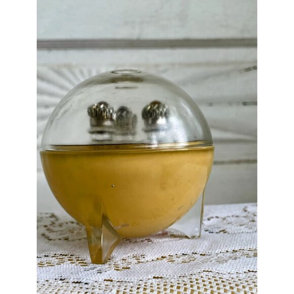 Vintage Art Deco Atomic Round Glass Perfume Trio Bottles Duvinne NY c1930s - Picture 11 of 16